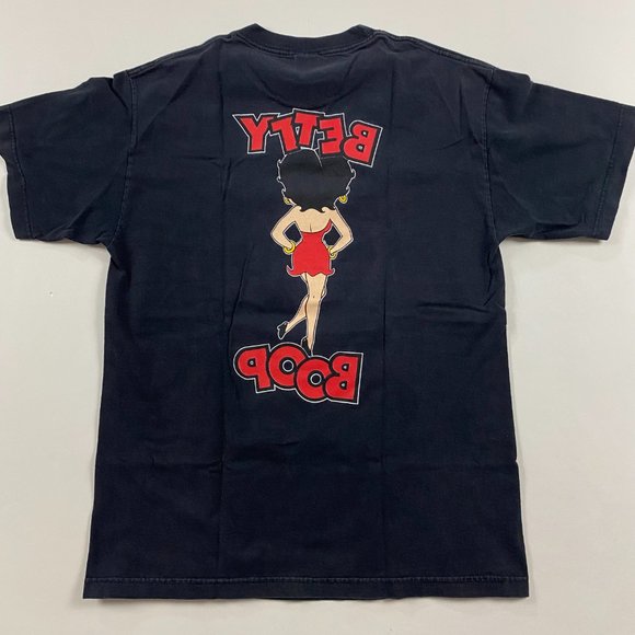 Vintage 90s Betty Boop T Shirt Mens Medium Double Sided Cotton - Picture 3 of 10